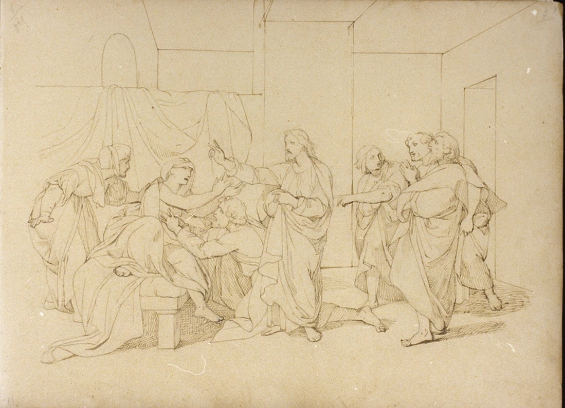 Studio con Cristo guarisce la suocera di San Pietro - Museo Nazionale di san Martino, Napoli 1